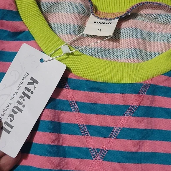 Oversized Striped Neon Sweater - Picture 13 of 14